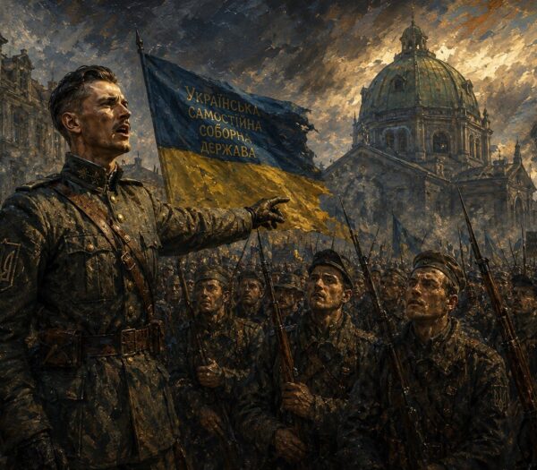 Володимир Ліпкан, Євген Коновалець, епос Духова Суверенність Стратіарха, ілюстрація до Розділу четвертого Глава 2 Частина 1.