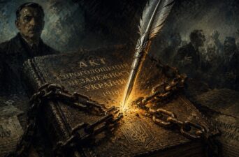 Володимир Ліпкан, Євген Коновалець, епос Духова Суверенність Стратіарха, ілюстрація до Розділу п'ятого Глава 1 Частина 3 Атентат підпільний терор.